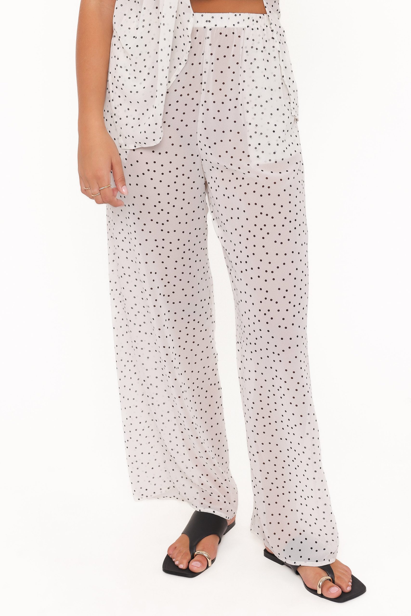 Hazel Pant Set - Cream Polka Dot - Image 6