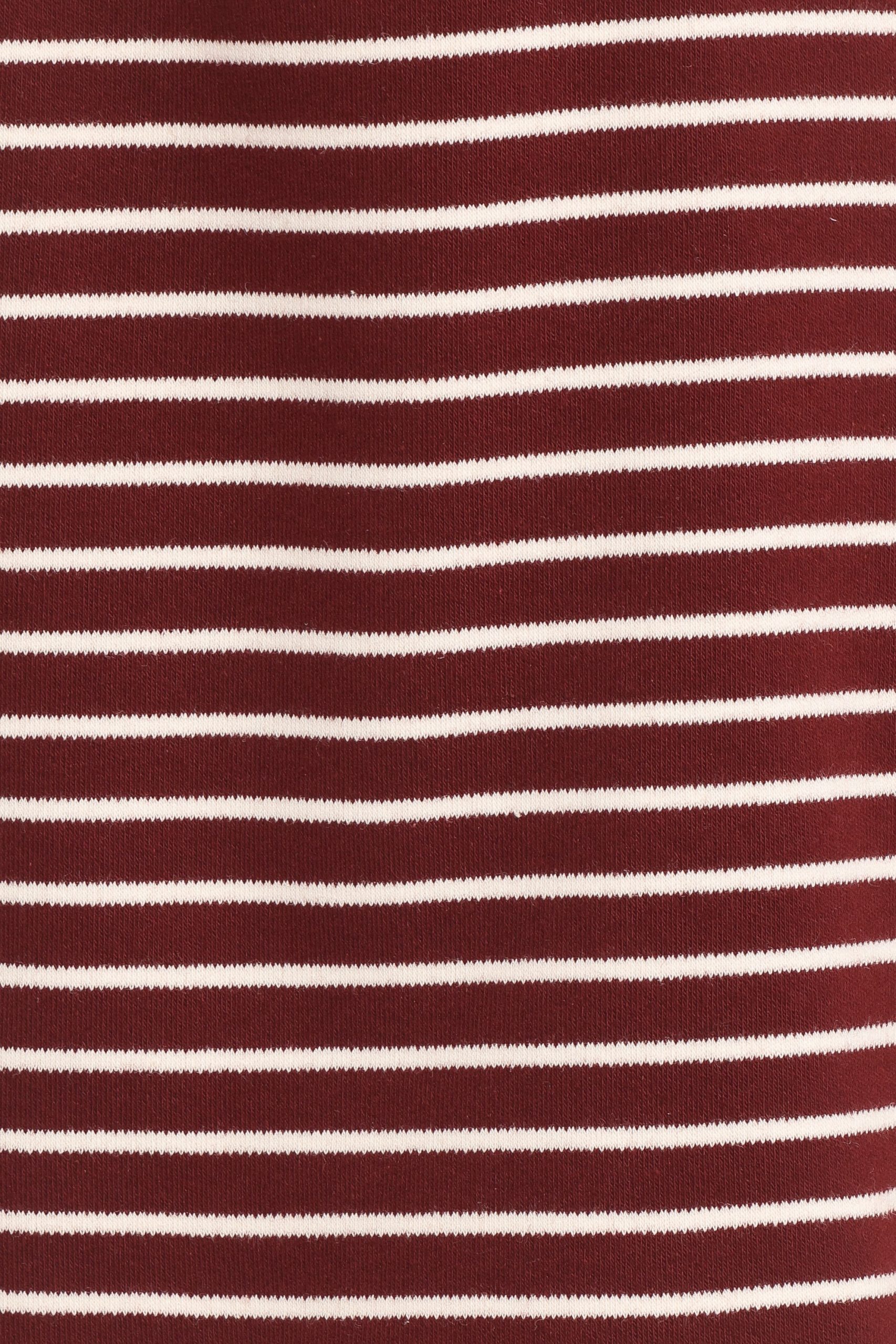 Hellen Stripe Short Set - Burgundy Cream Stripe - Image 8
