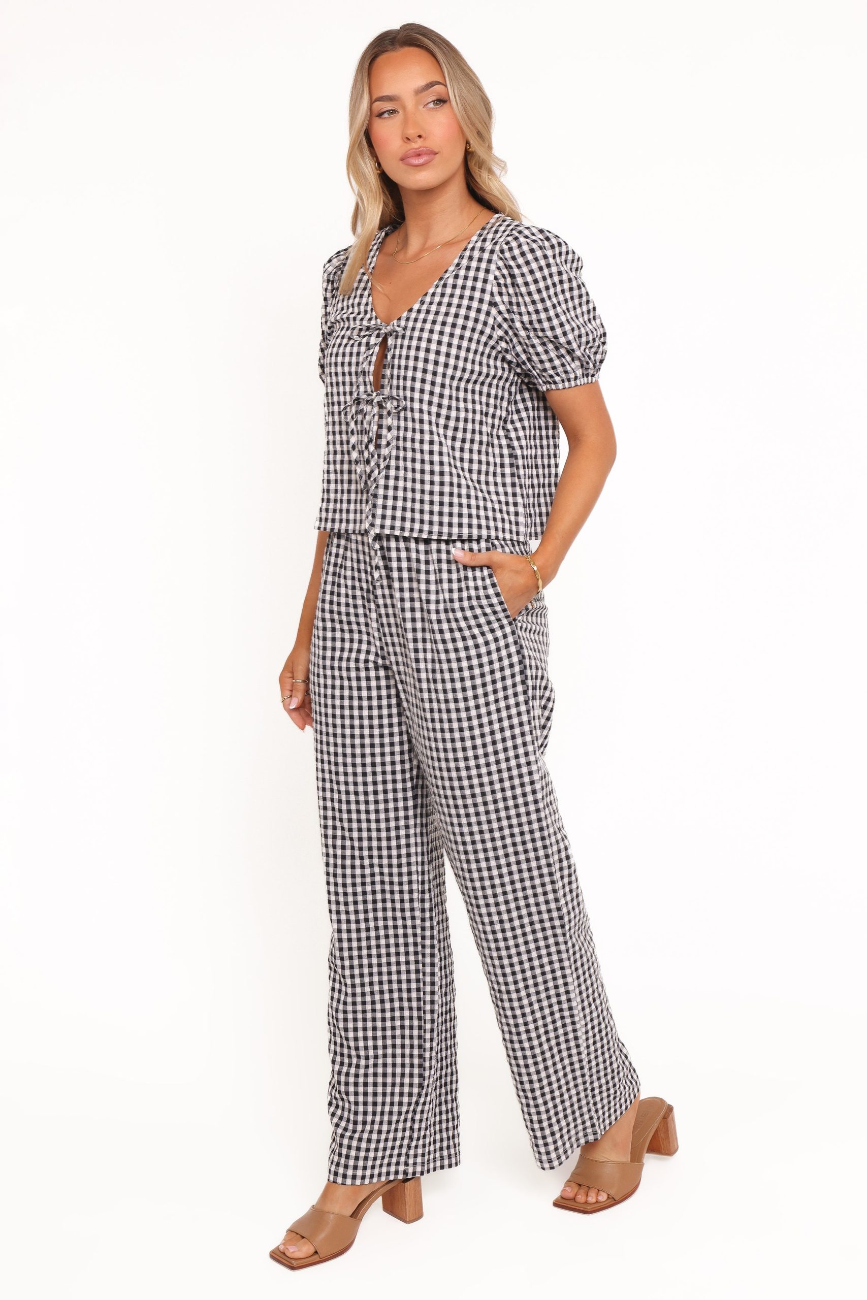 Hilda Pant Set - Black Gingham - Image 3
