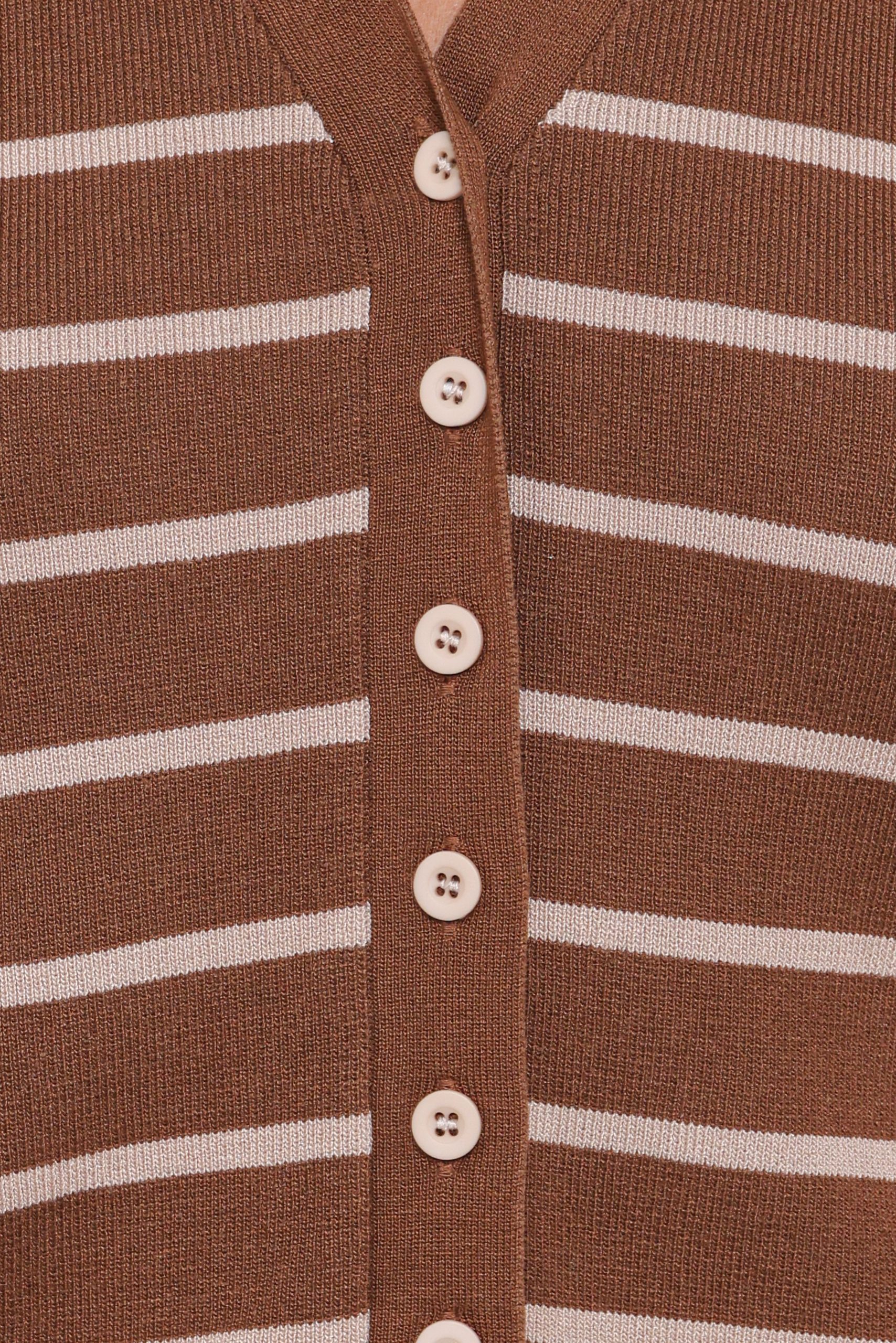 Juna Knitted Pant Set - Brown/Cream Stripe - Image 6