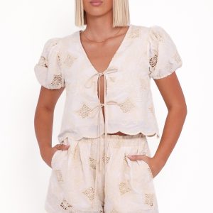 Khylani Short Set - Cream