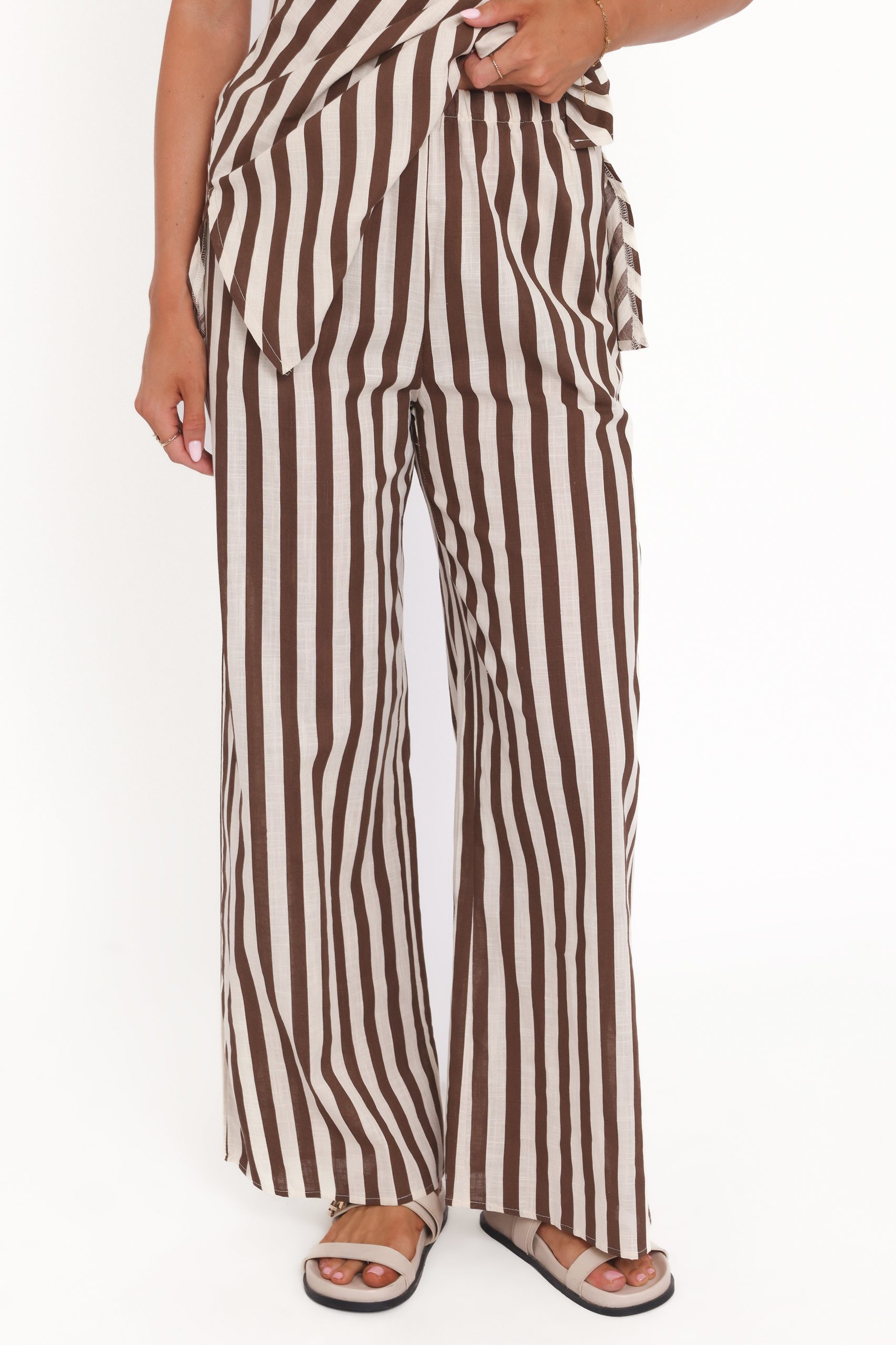 Kim Pant Set - Brown Stripe - Image 5
