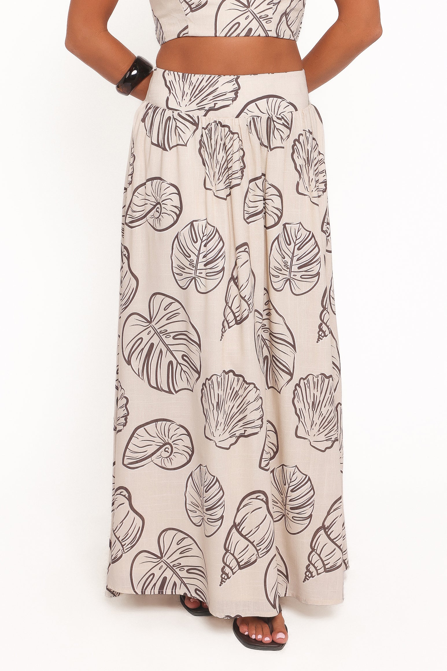 Kristy Maxi Skirt Set - Cream Shells - Image 6
