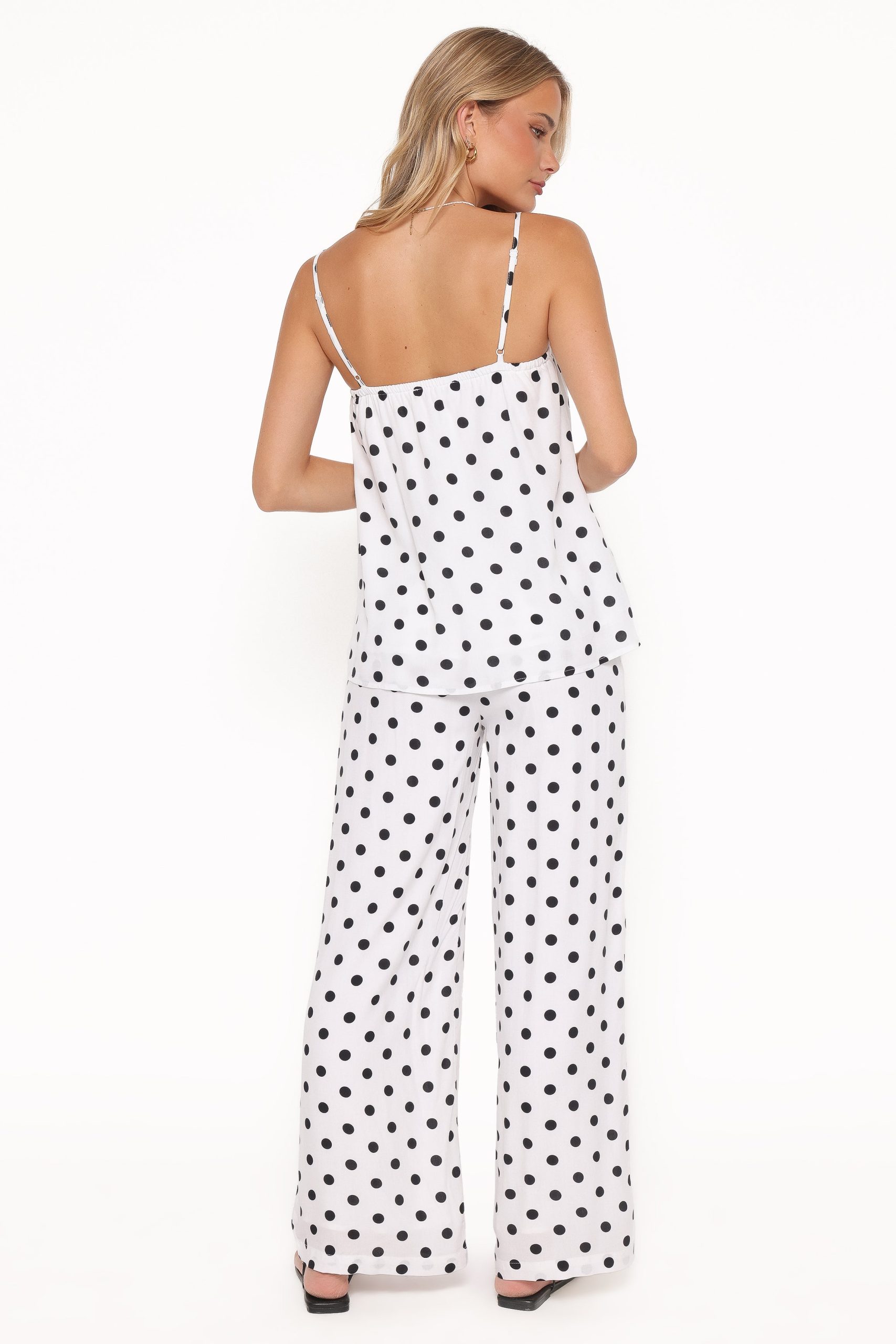 Kristy Pant Set - White/Black Polka Dot - Image 5