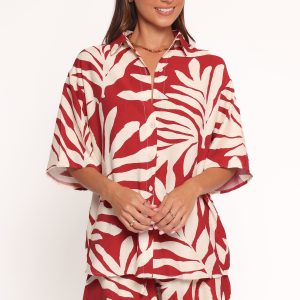 Lilo Short Set - Red Palm Print