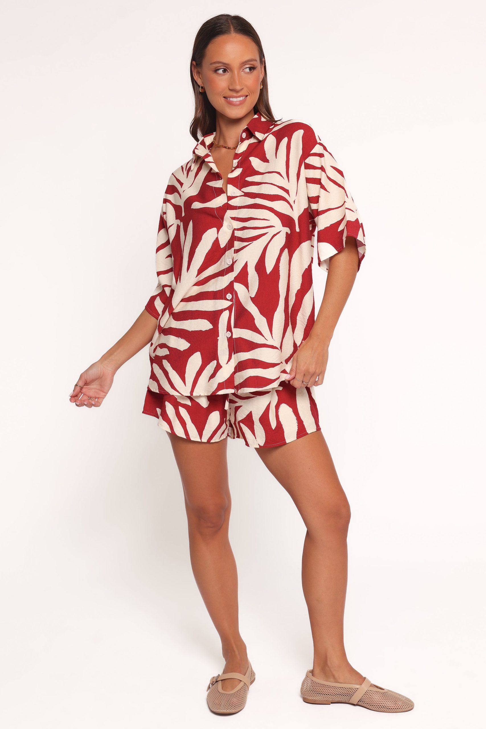 Lilo Short Set - Red Palm Print - Image 5