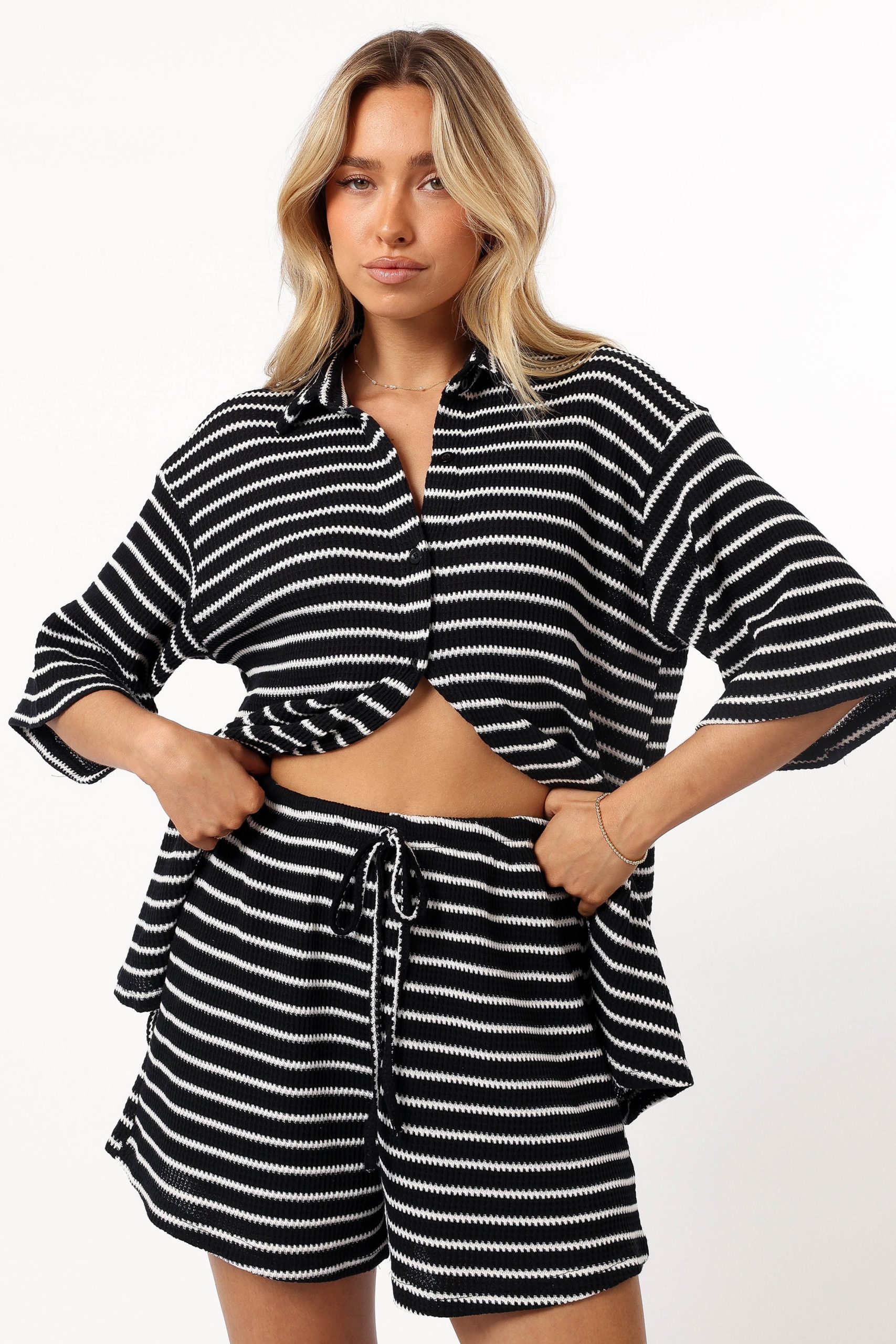 Linnea Short Set - Black White - Image 3