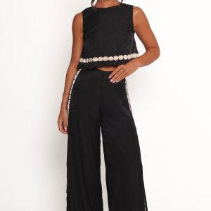Margarete Pant Set - Black Cream