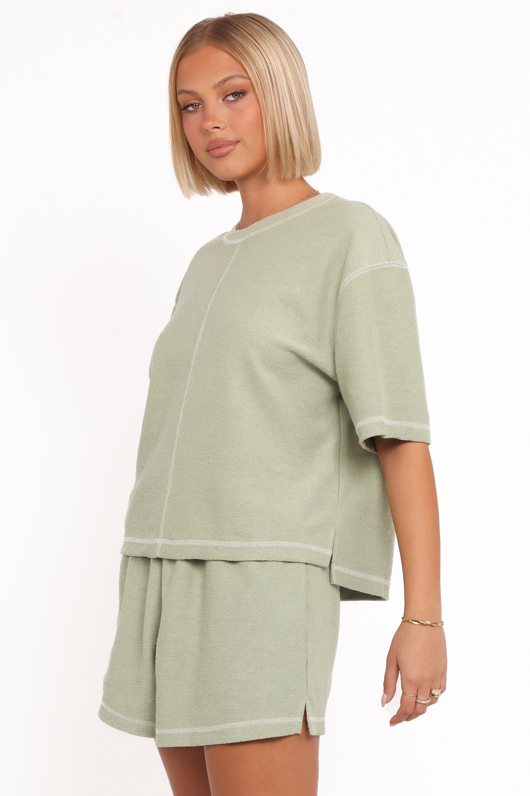 Melody Knit Short Set - Matcha - Image 4