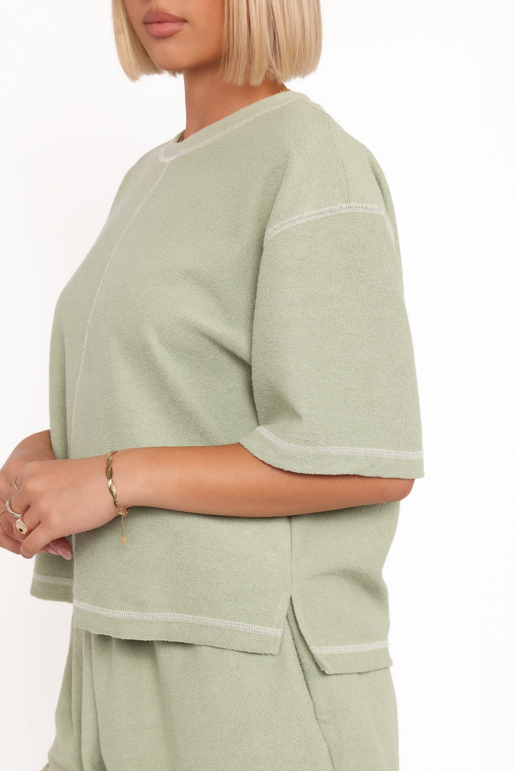 Melody Knit Short Set - Matcha - Image 3
