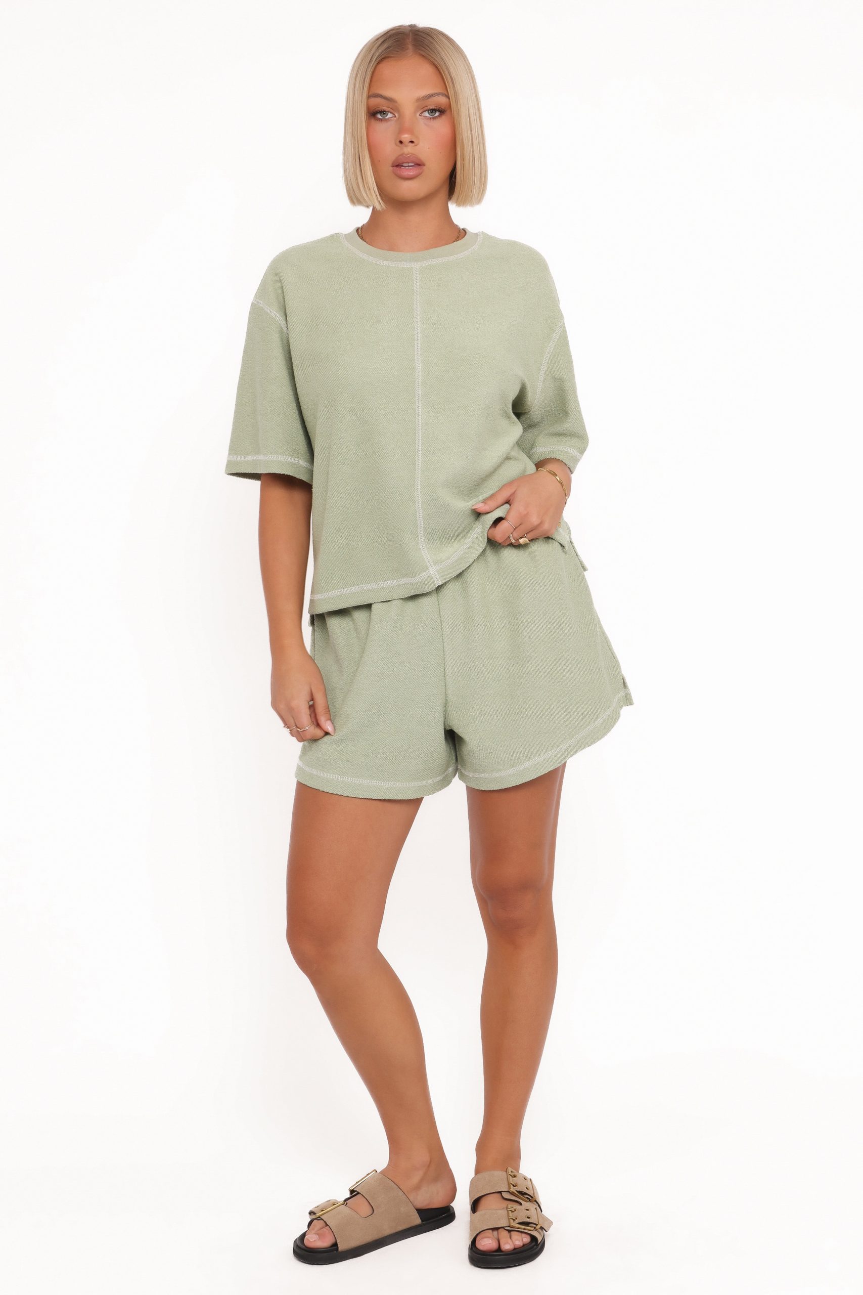 Melody Knit Short Set - Matcha - Image 7