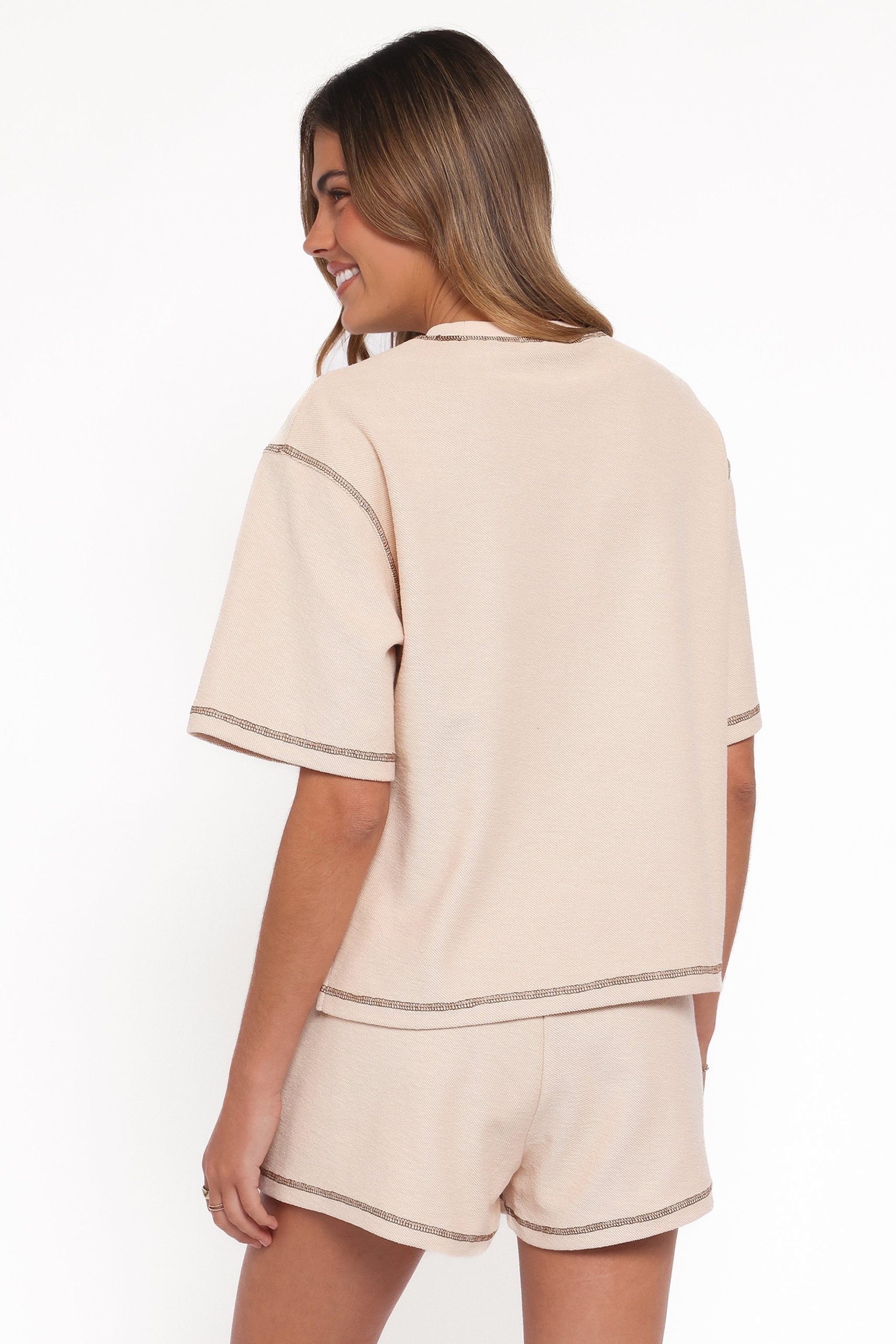 Melody Knit Short Set - Oat - Image 4