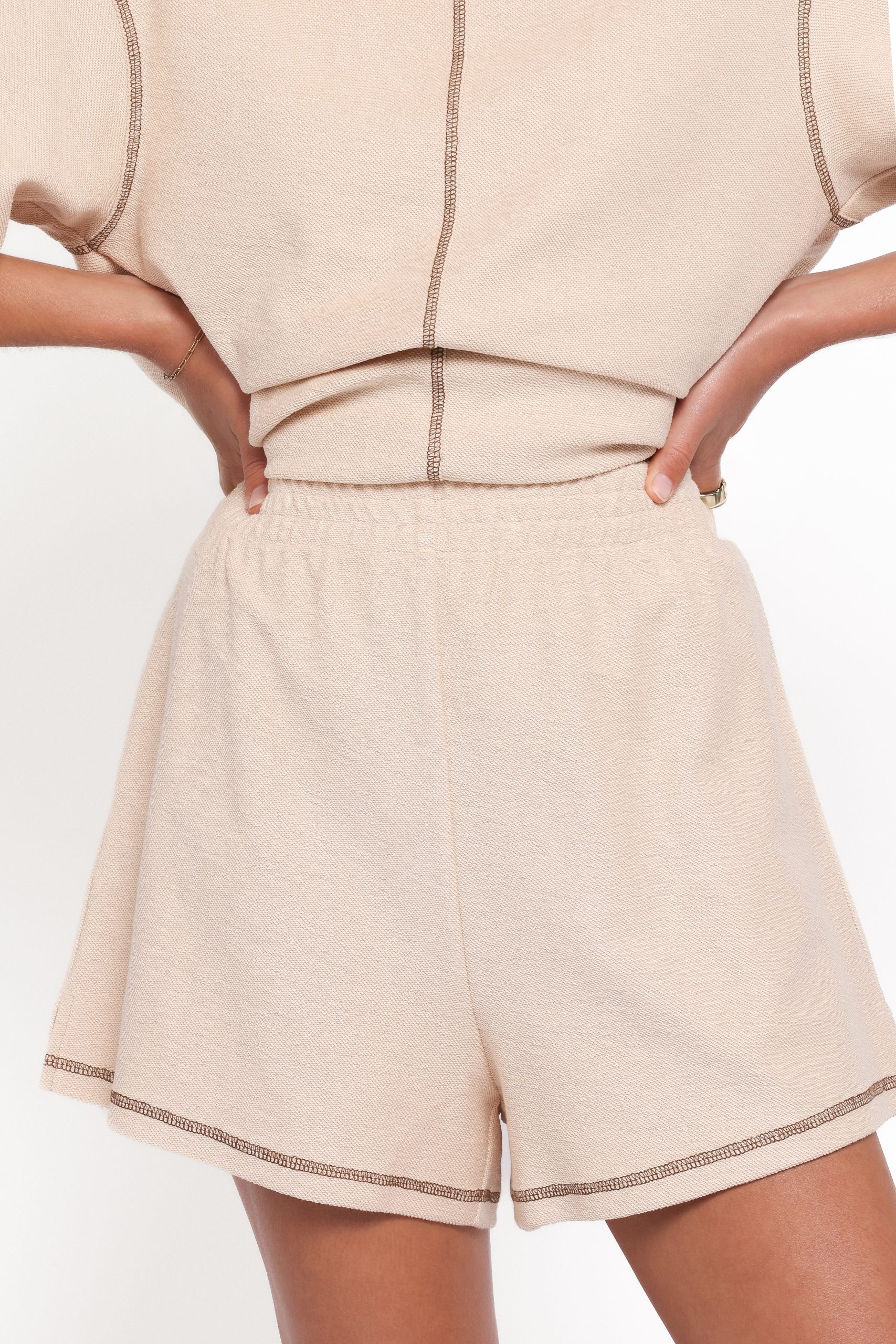 Melody Knit Short Set - Oat - Image 5