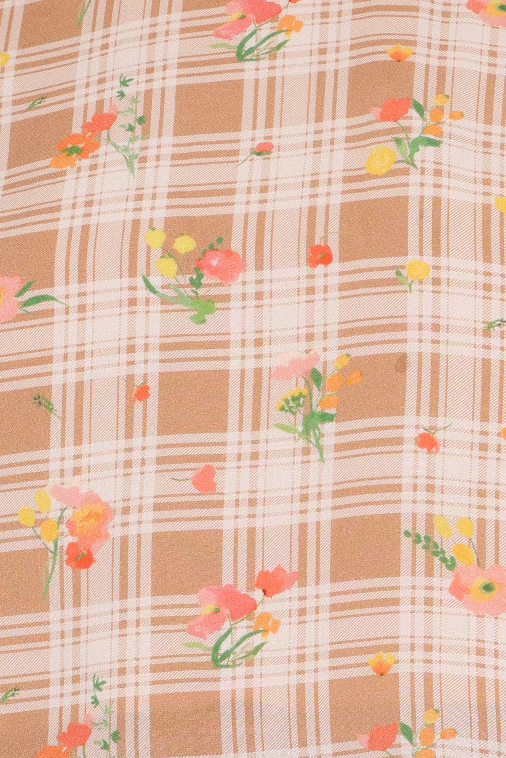 Michelle Short Set - Yellow Floral Gingham - Image 8