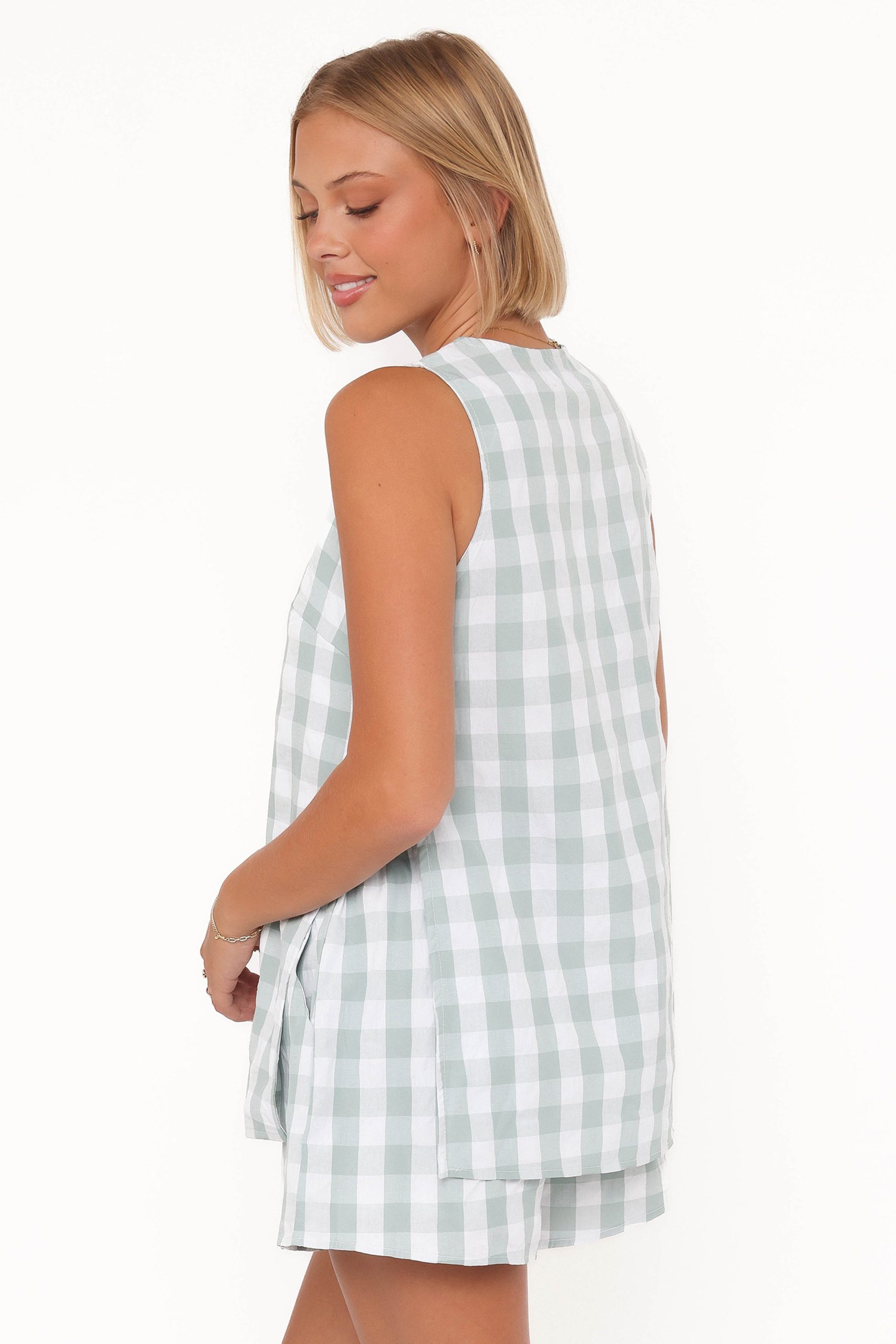 Miller Short Set - Sage Gingham - Image 4