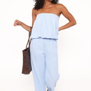 Olivia Pant Set - Baby Blue