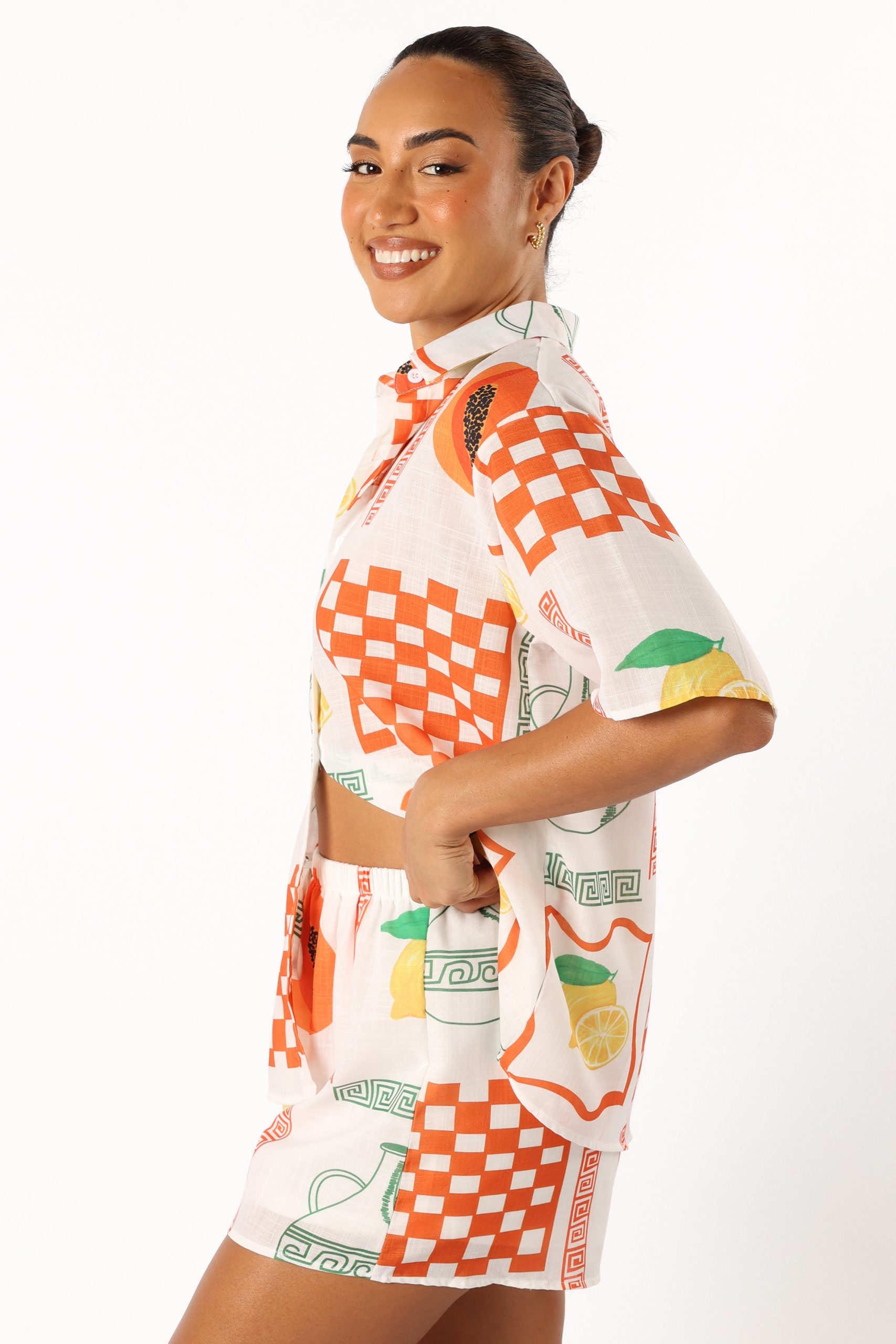 Piccolo Short Set - White Orange - Image 5