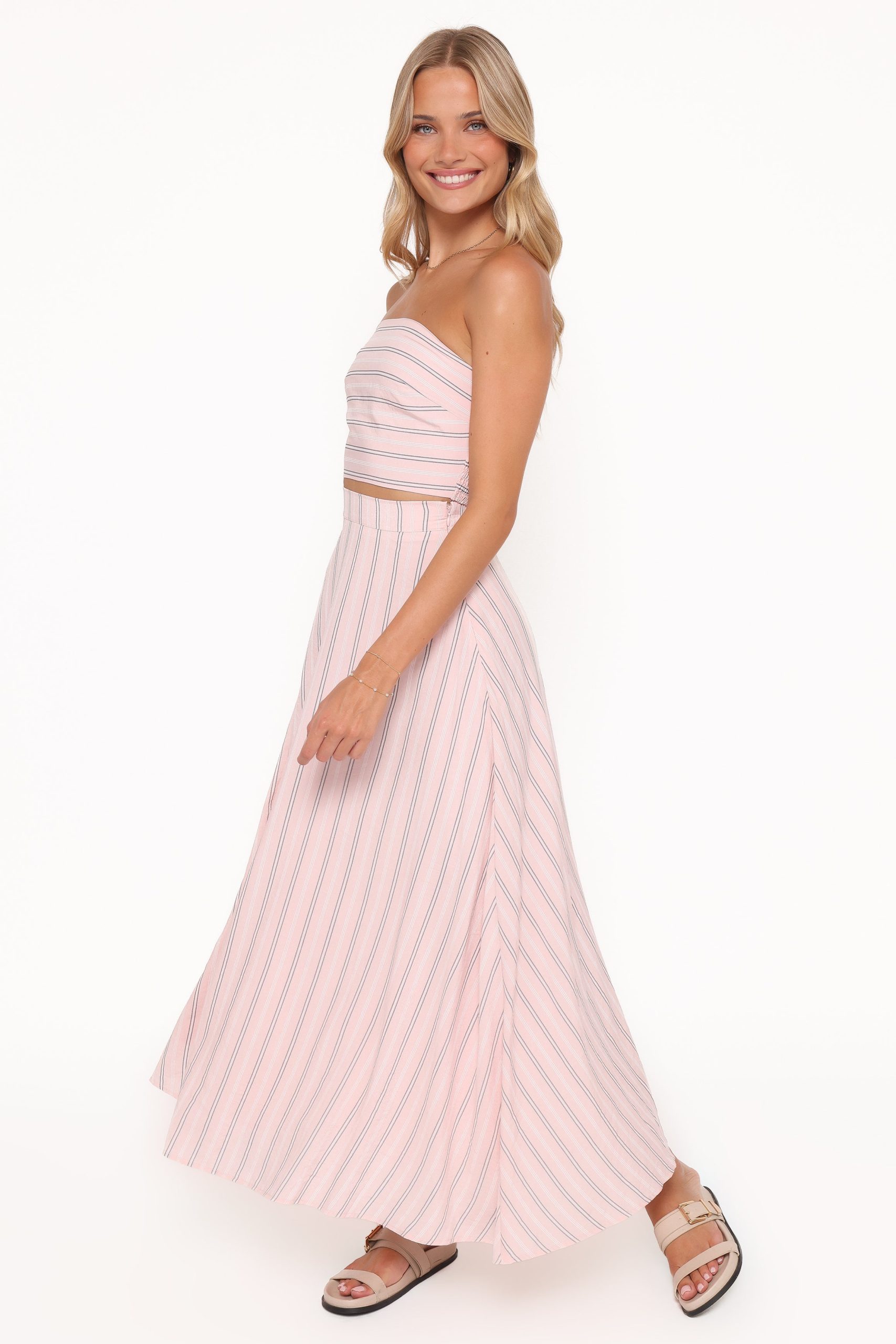 Serafina Two Piece Set - Pink/Blue Stripe - Image 3