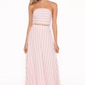 Serafina Two Piece Set - Pink/Blue Stripe