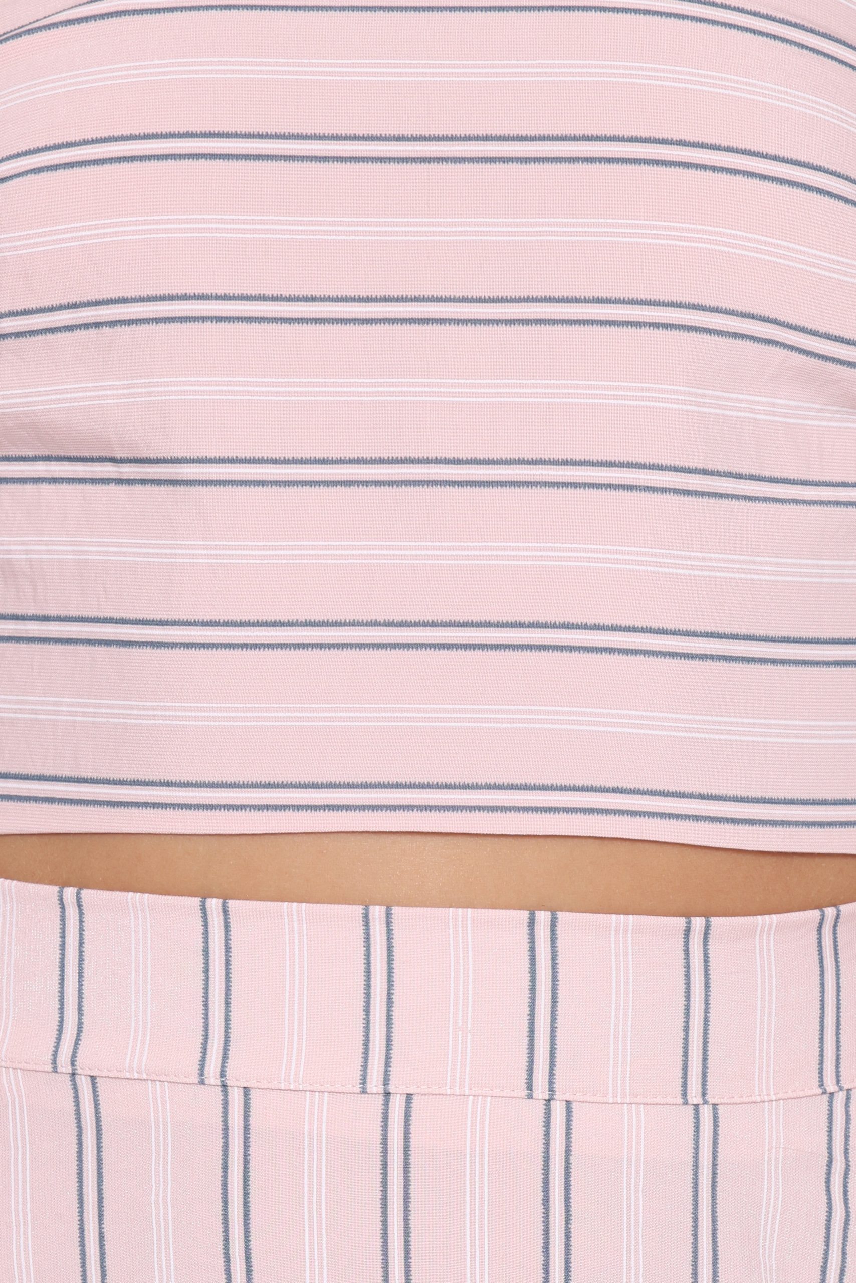 Serafina Two Piece Set - Pink/Blue Stripe - Image 6