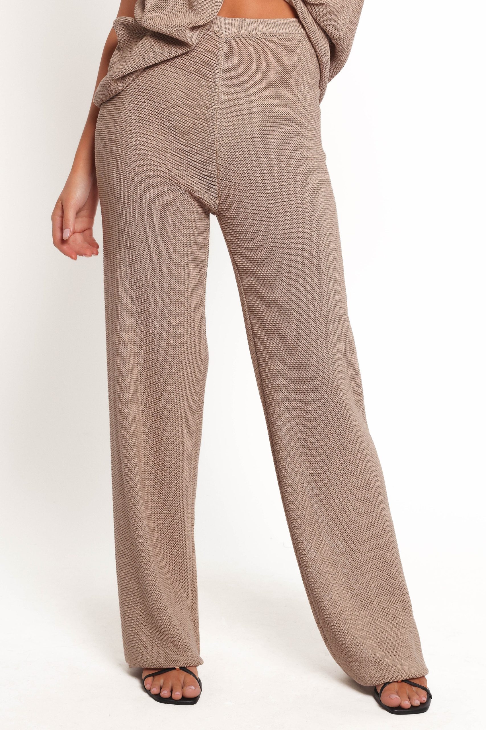 Stassia Knitted Pant Set - Brown - Image 6