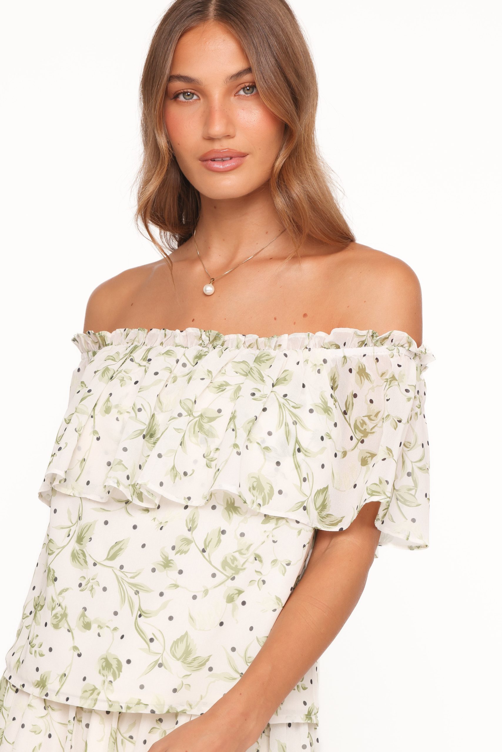 Vanessa Maxi Skirt Set - Green Leaf - Image 3