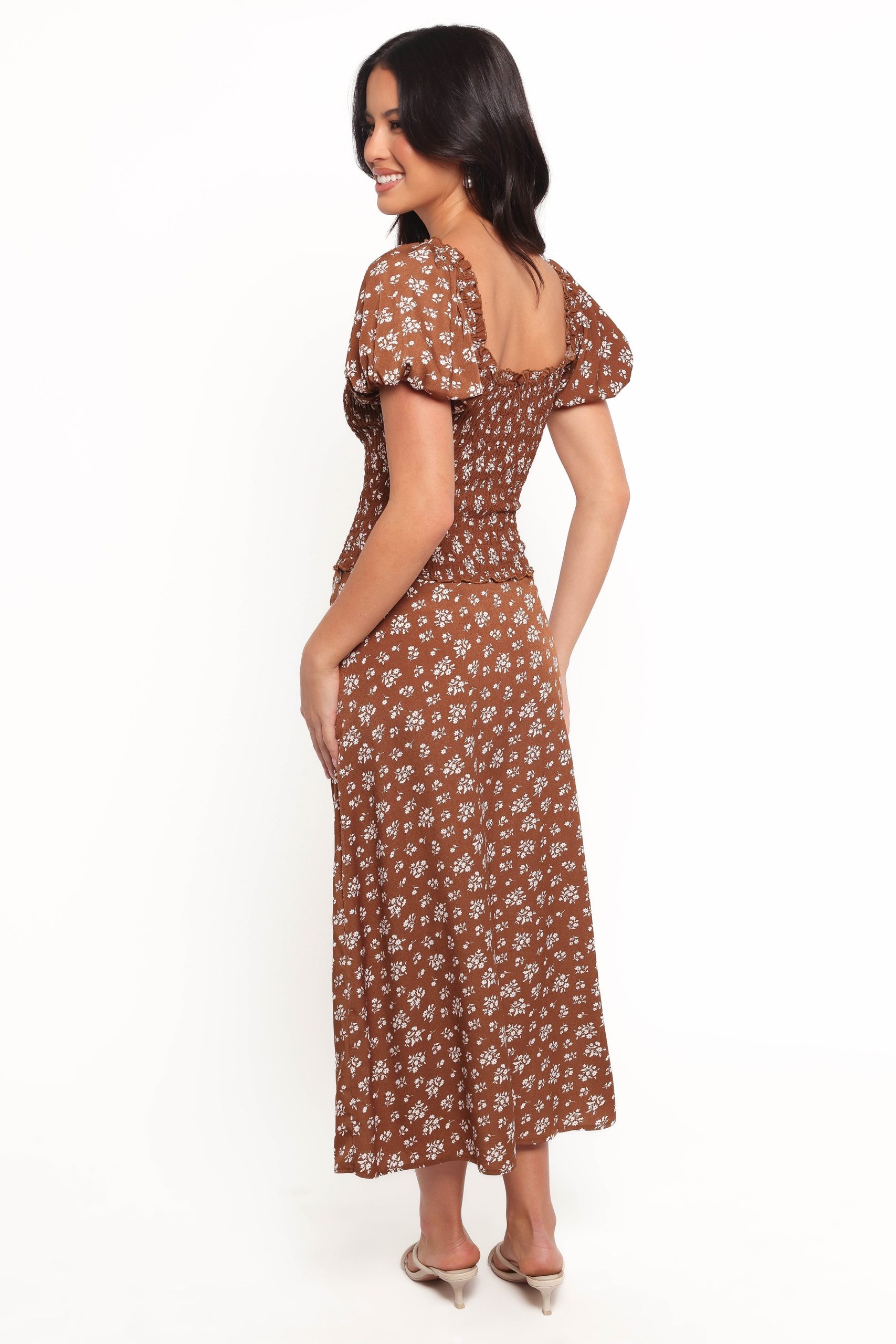Zola Skirt Set - Brown Ditsy Floral - Image 5