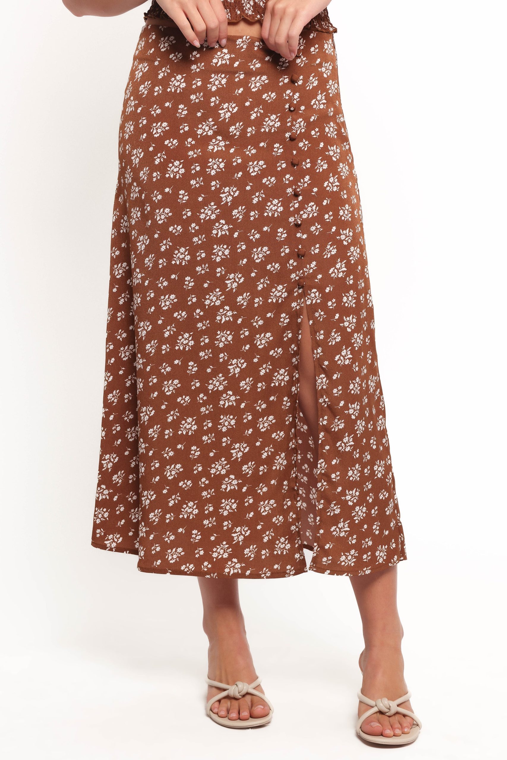 Zola Skirt Set - Brown Ditsy Floral - Image 8