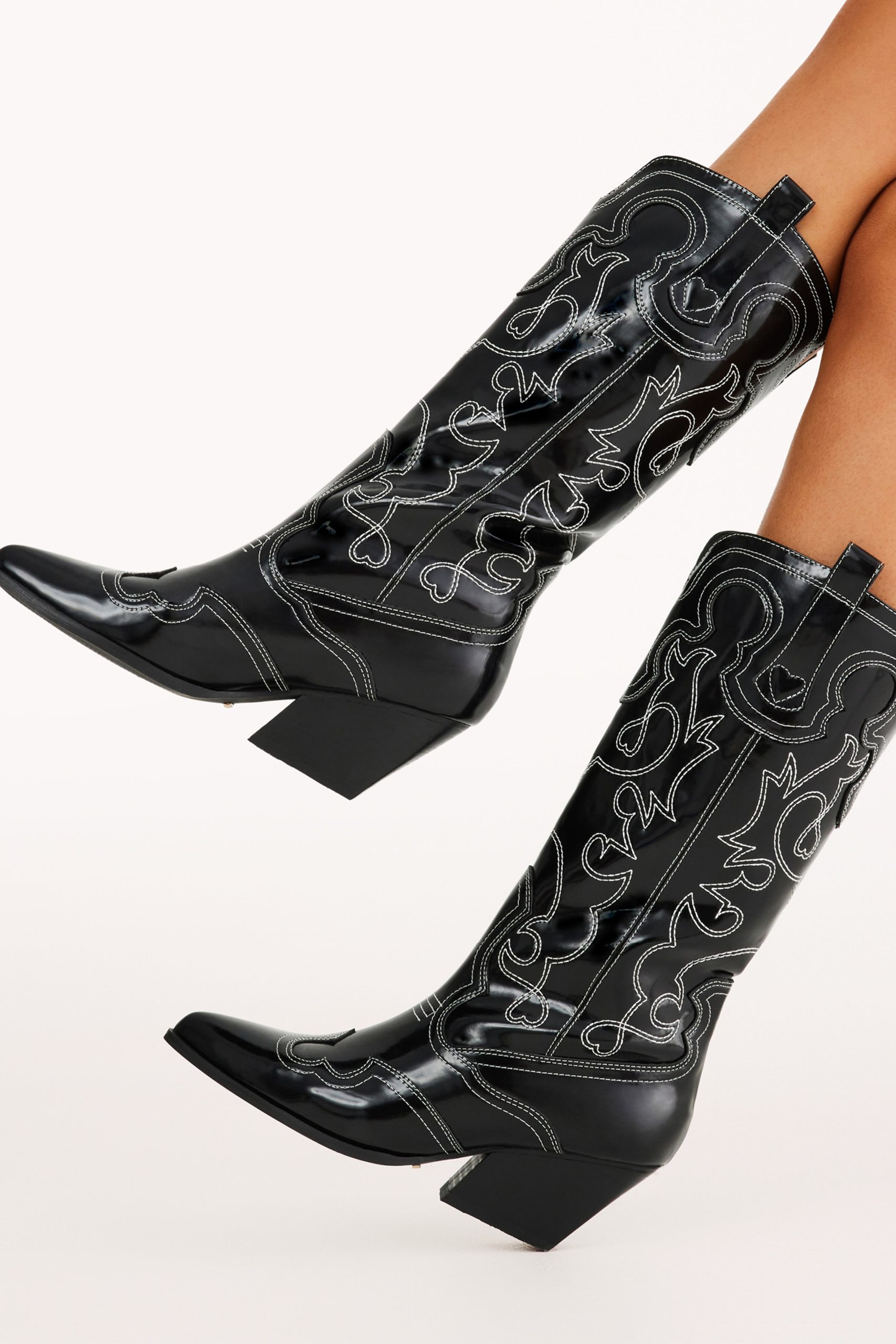 Zaine Boot - Black Shine - Image 6