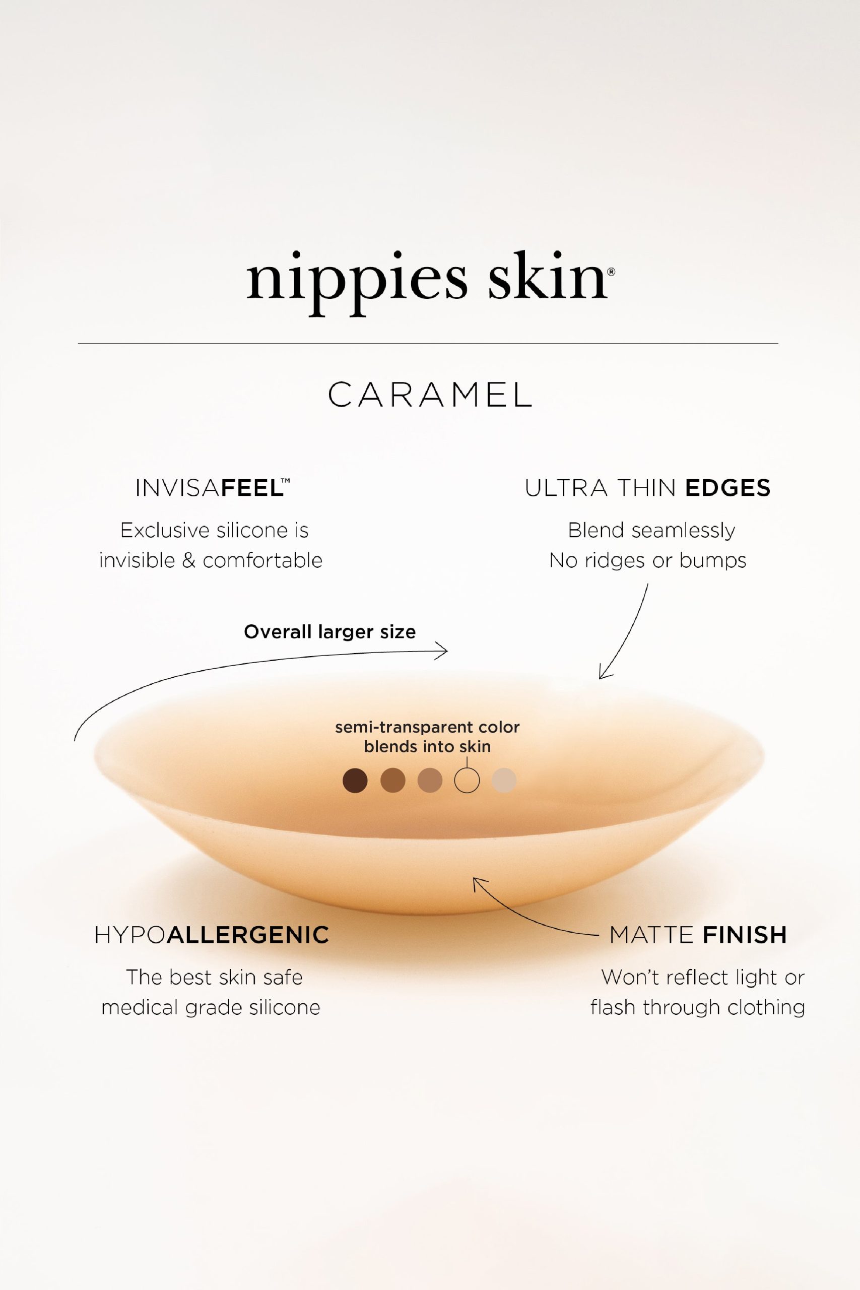 Nippies Non-Adhesive No-Show Inserts - Caramel - Image 3