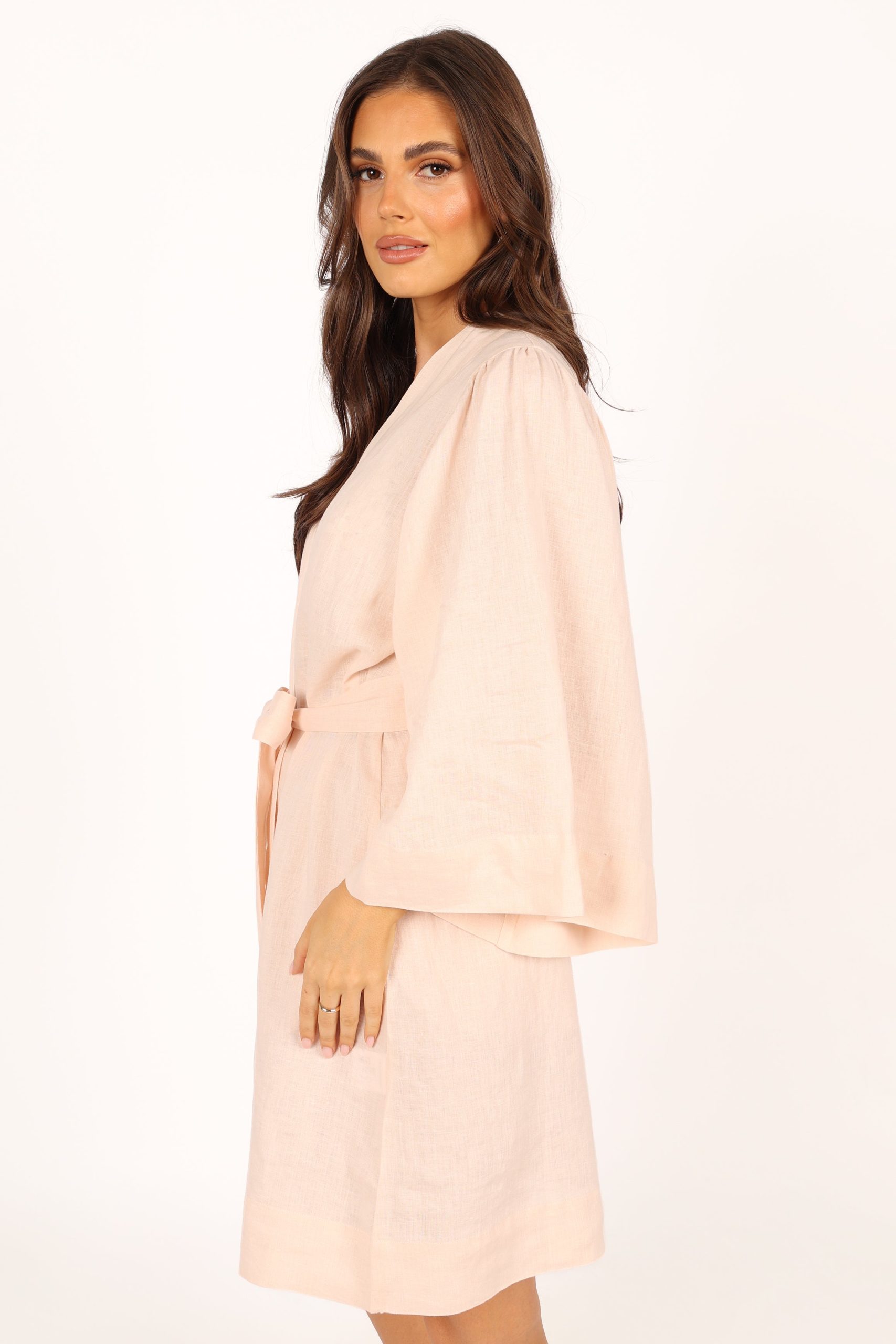 Nuala Linen Robe - Blush - Image 6