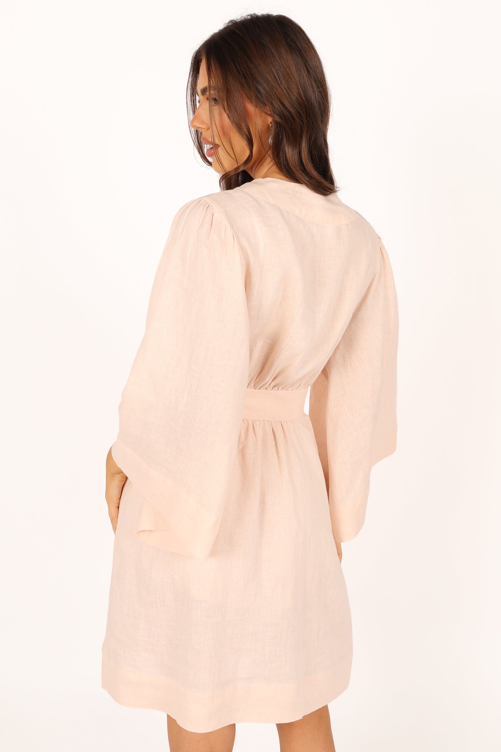 Nuala Linen Robe - Blush - Image 8