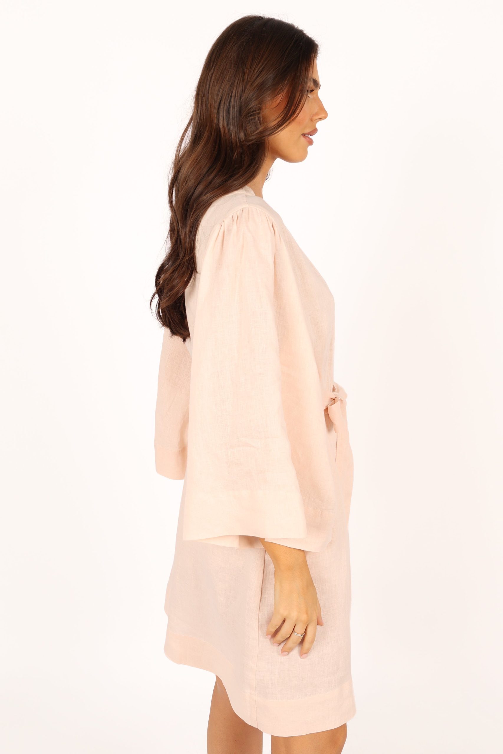 Nuala Linen Robe - Blush - Image 9