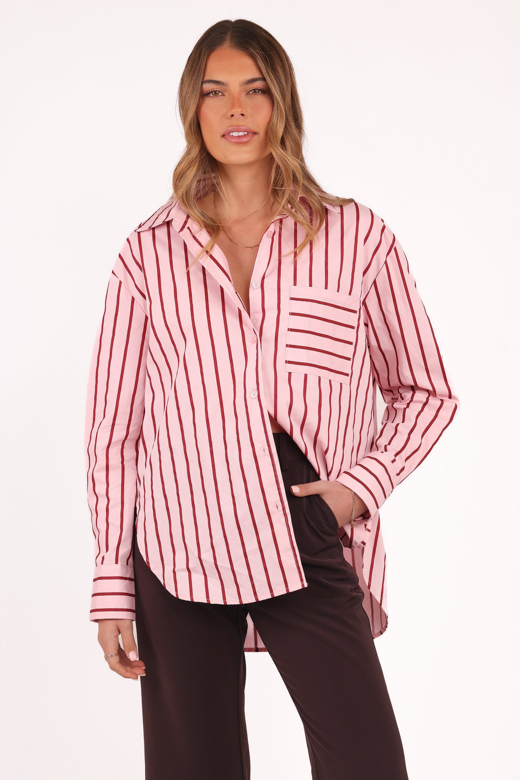 Adam Stripe Shirt - Pink - Image 2