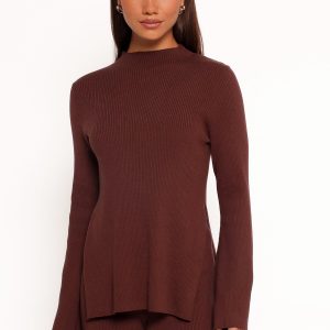 Adrienne Knit Top - Chocolate