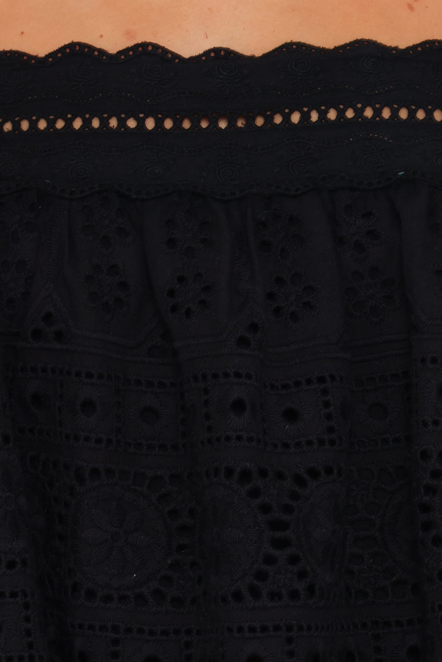 Aideen Eyelet Top - Black - Image 6