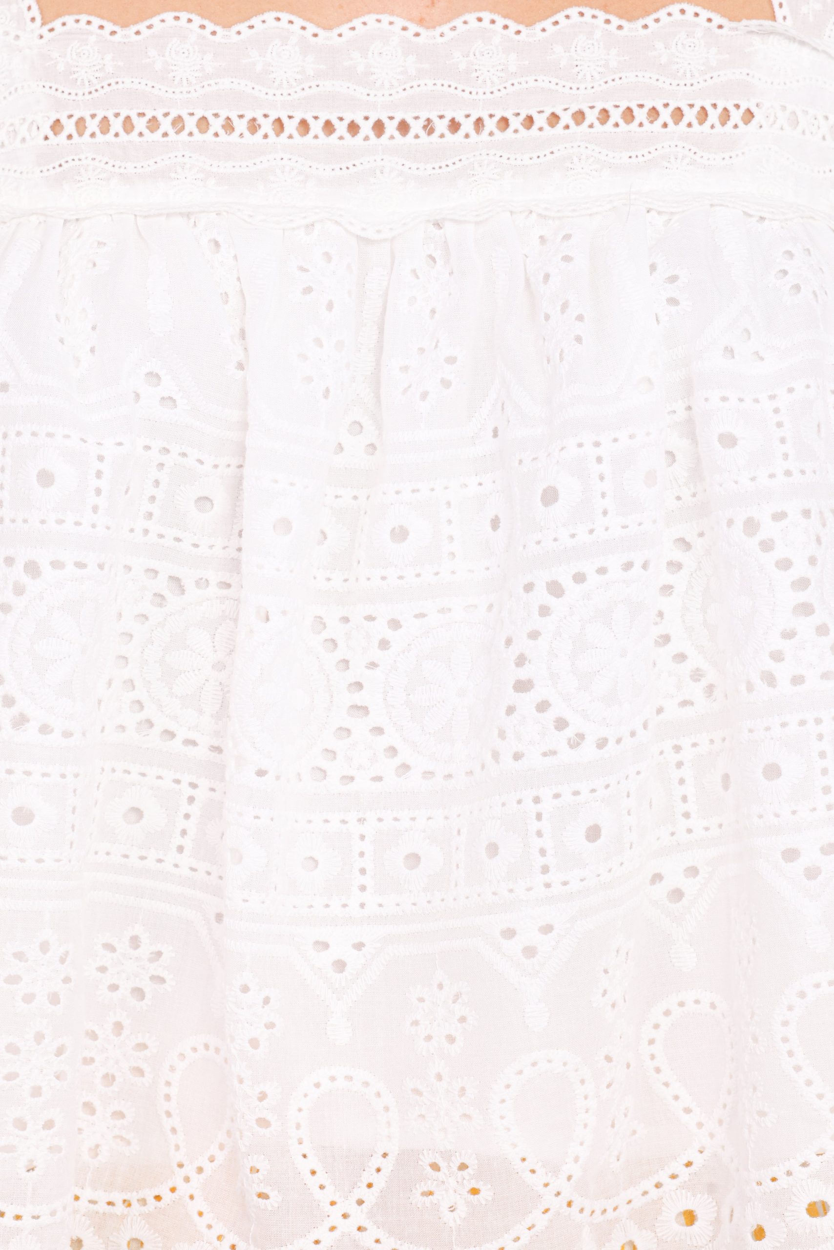 Aideen Eyelet Top - White - Image 7