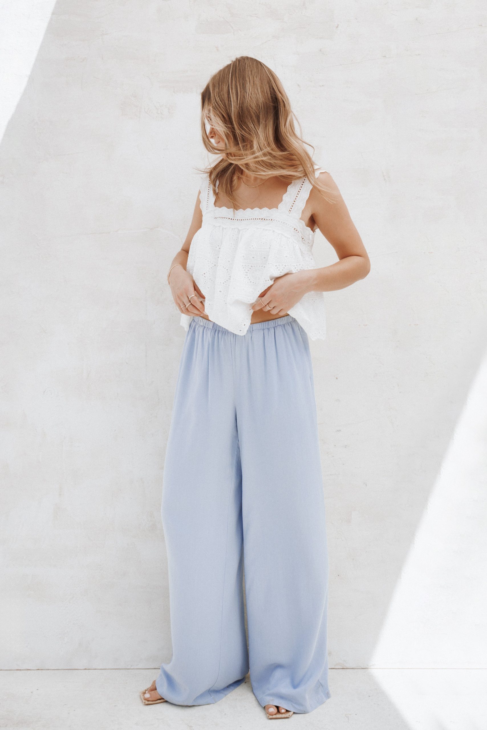 Aideen Eyelet Top - White - Image 8