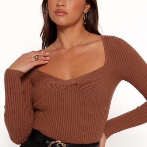 Akopo Long Sleeve Top - Cognac