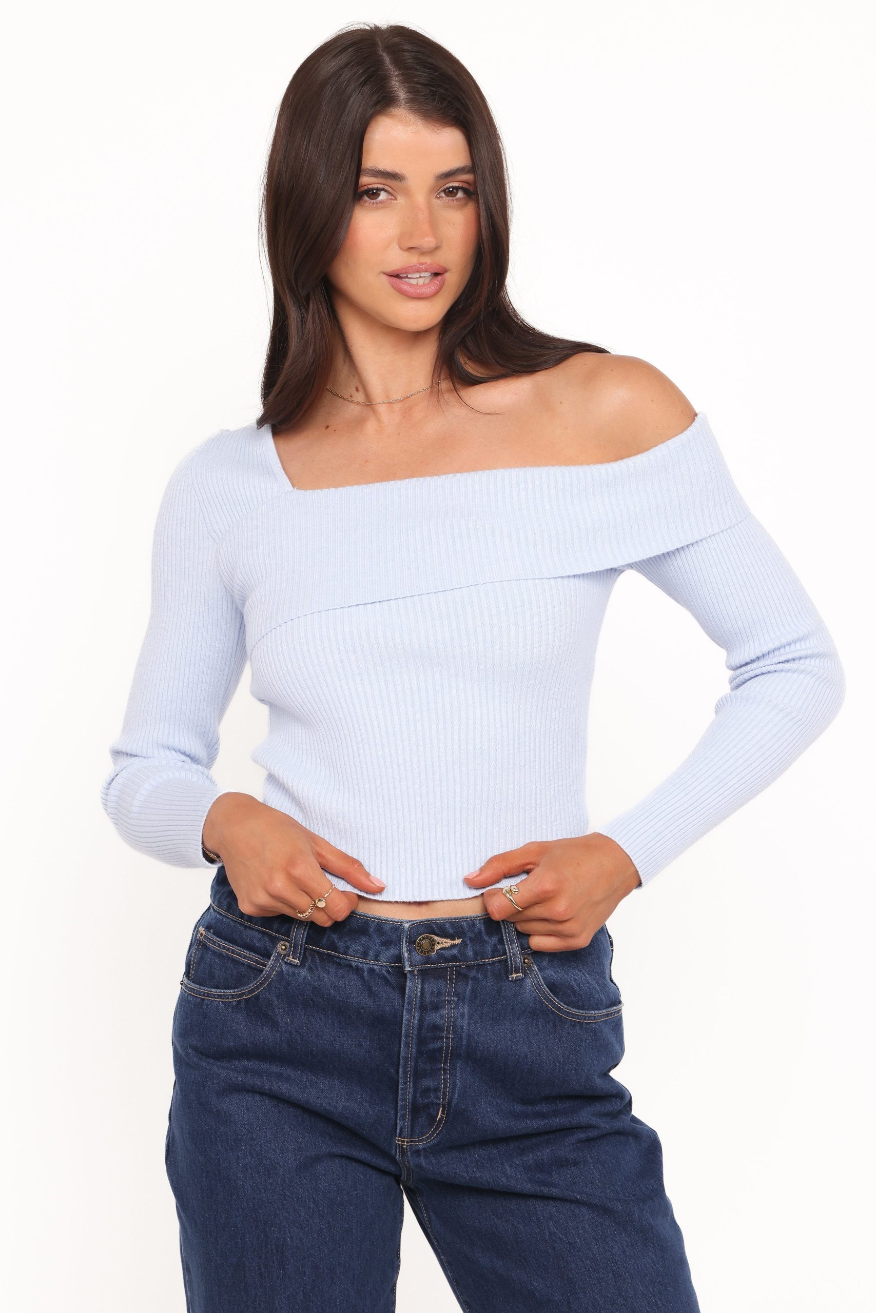 Aleena Knit Top - Light Blue - Image 5