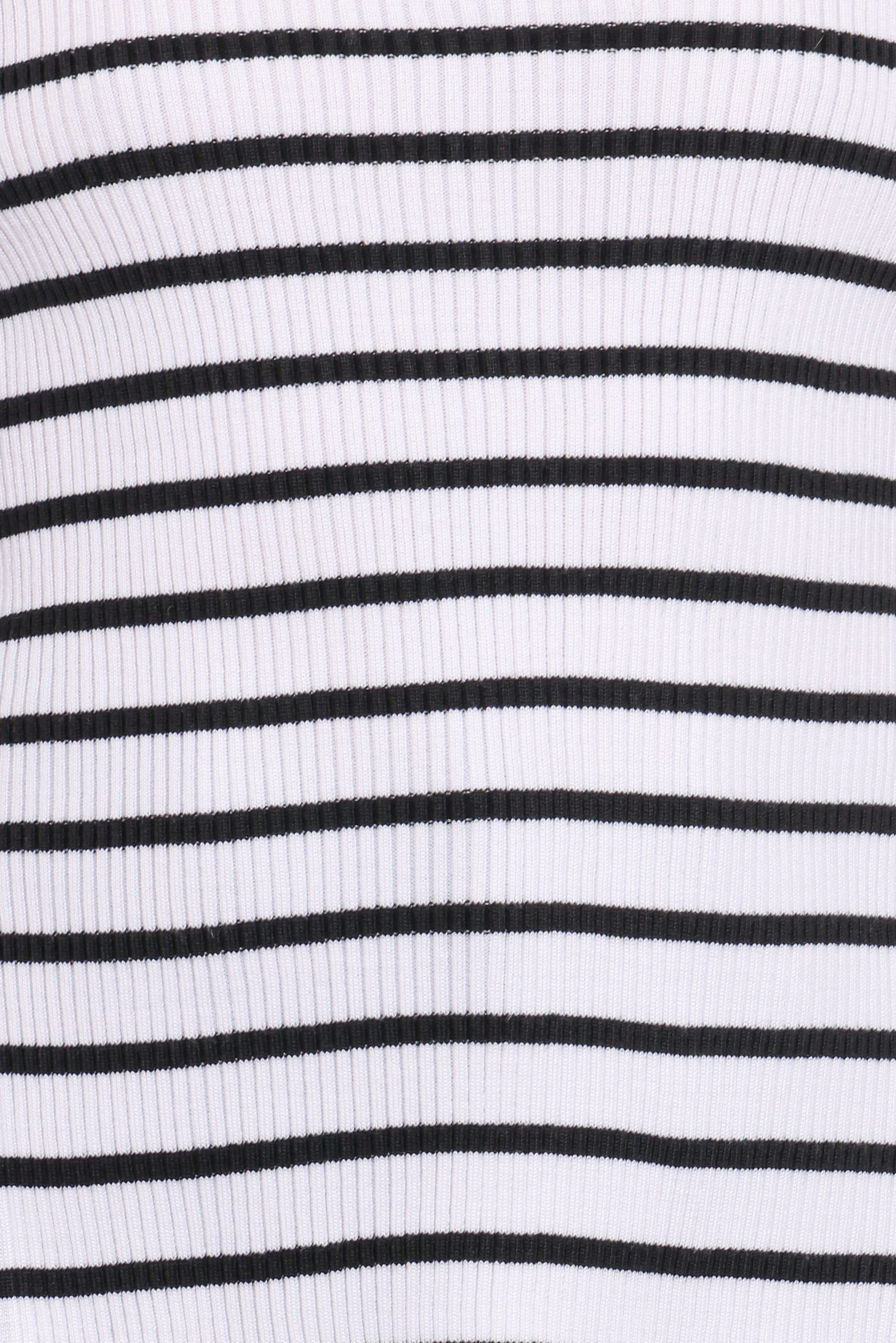Alvina Knit Top - White Black Stripe - Image 8