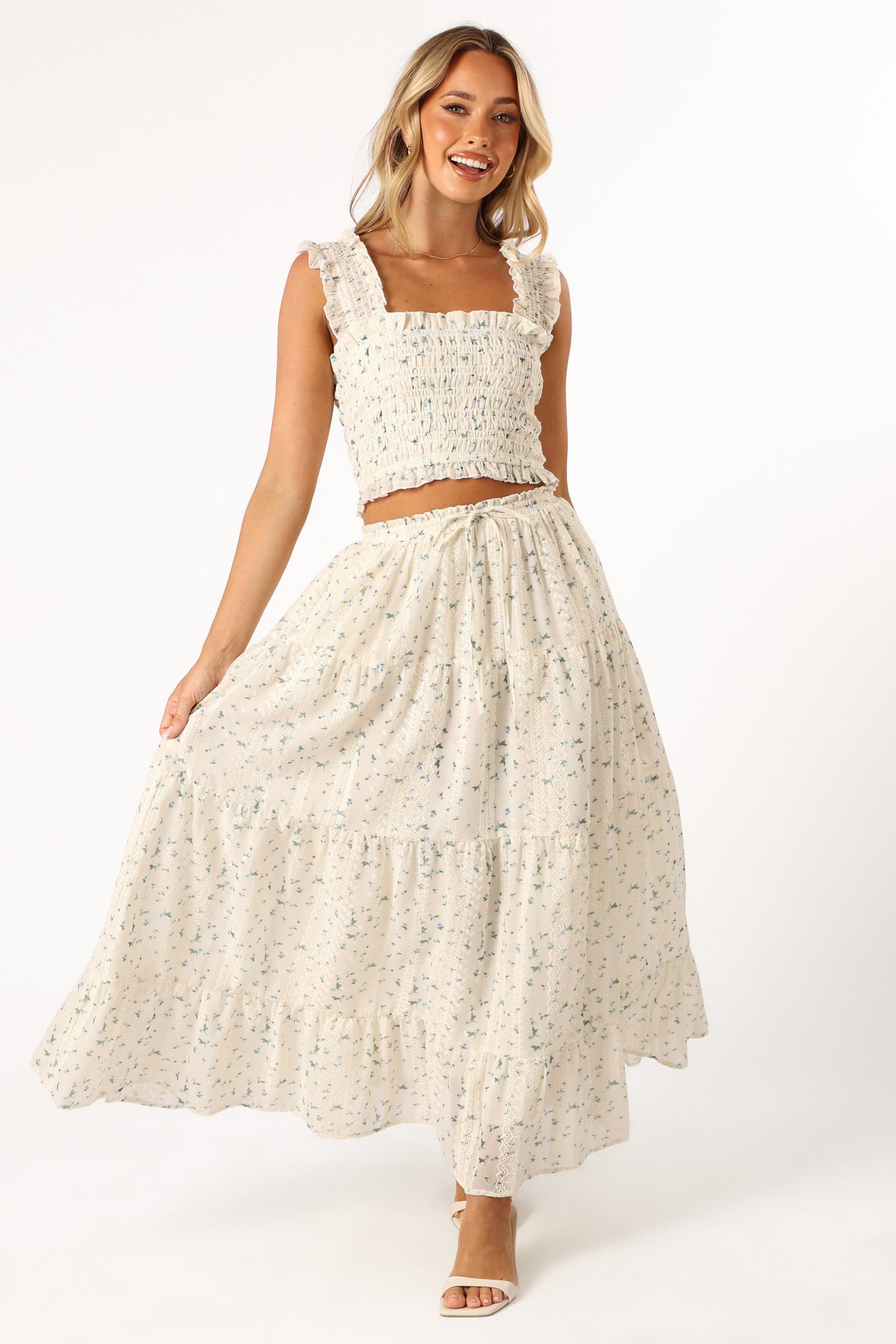 Amberlyn Sleeveless Top - Blue Floral - Image 2