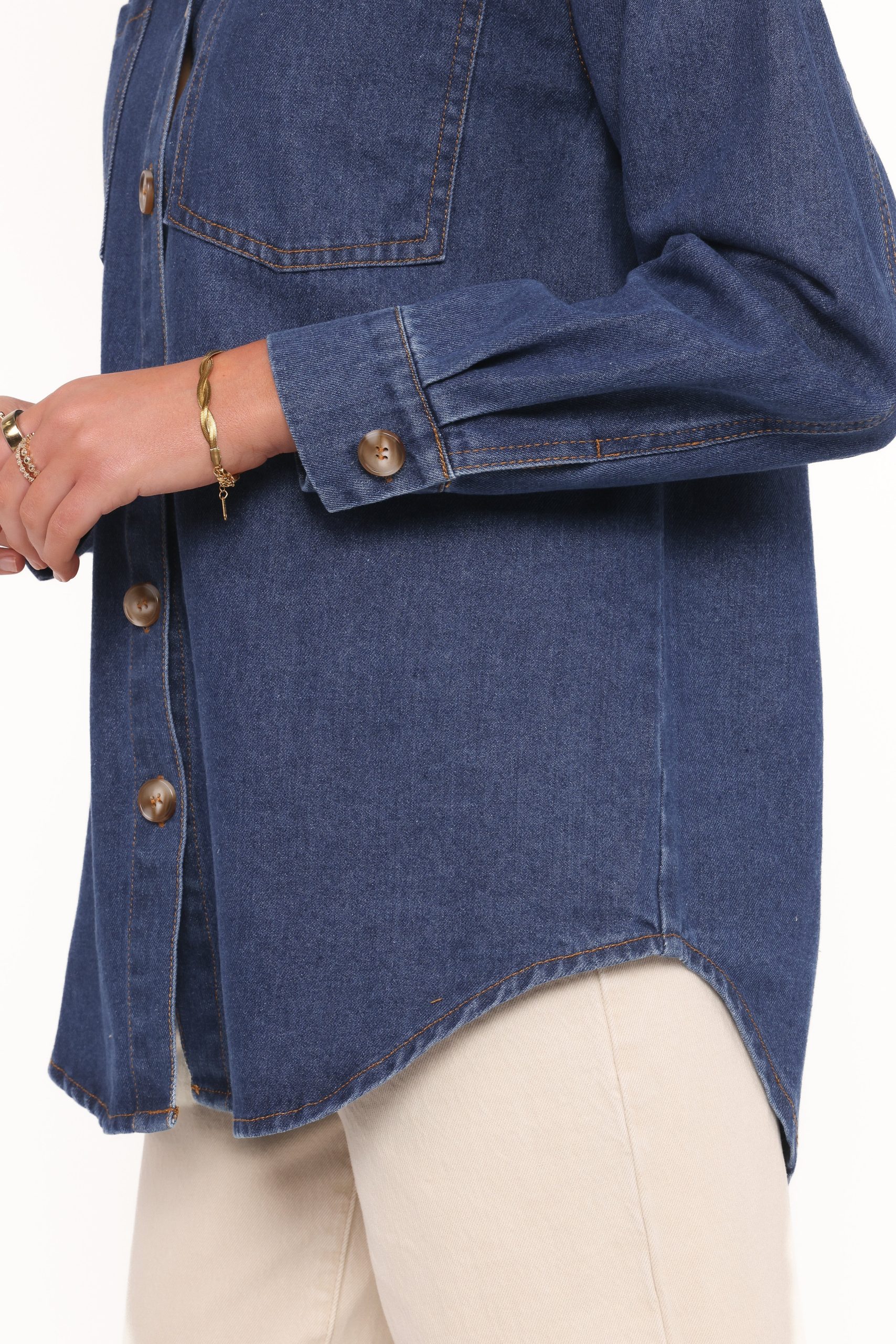 Anicia Denim Shirt - Dark - Image 6