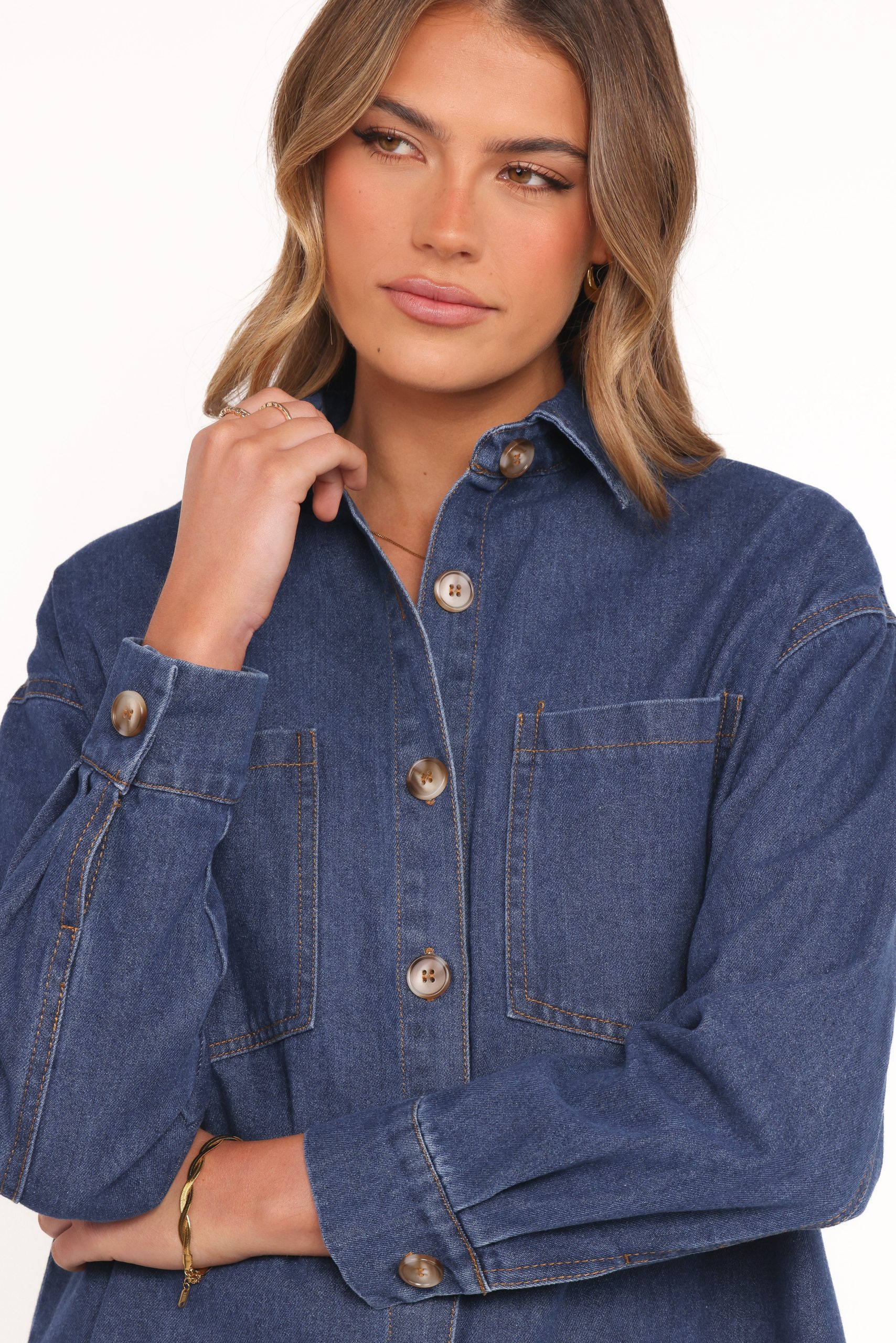 Anicia Denim Shirt - Dark - Image 2