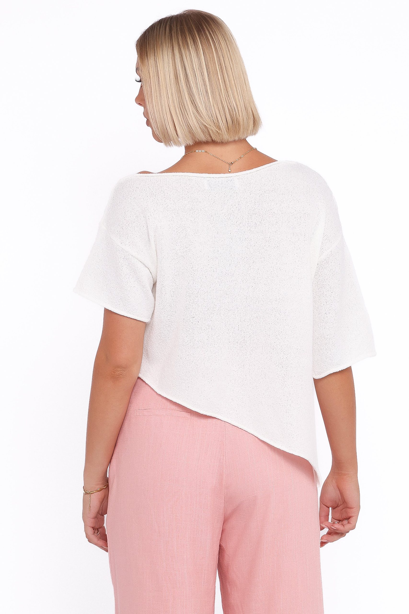 Ardena Boucle Knit Top - Cream - Image 4