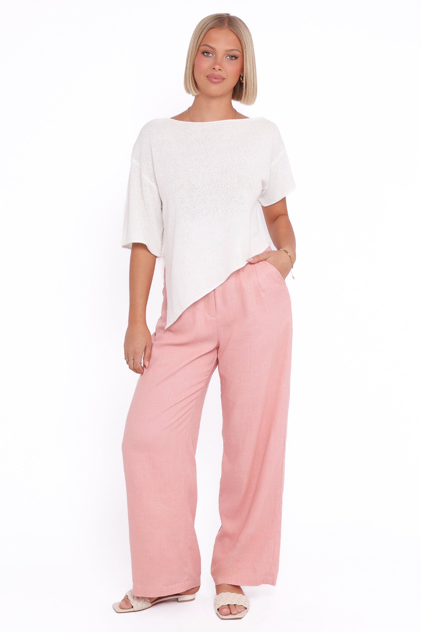 Ardena Boucle Knit Top - Cream - Image 7