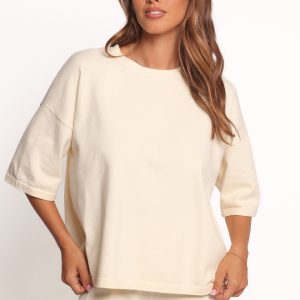 Ash Knitted T-Shirt - White