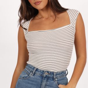Bardot Top - Stripe