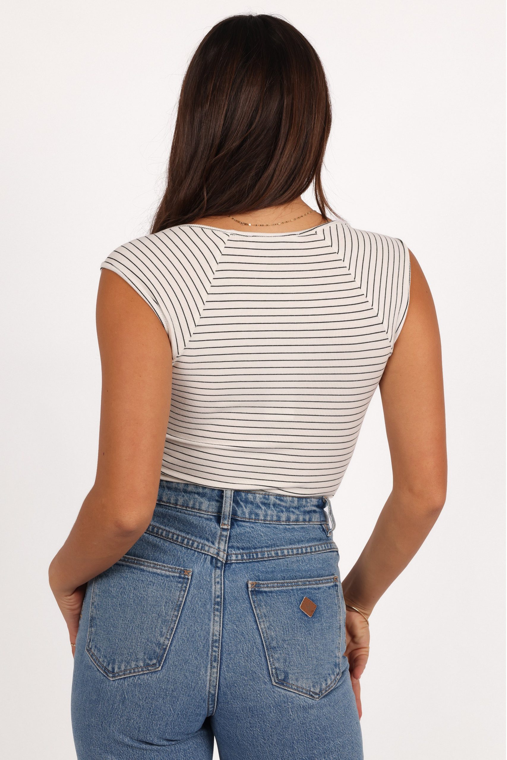 Bardot Top - Stripe - Image 4