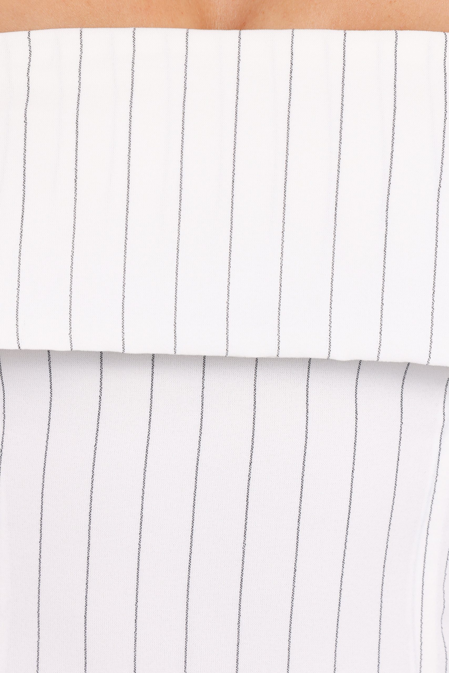 Blakely Strapless Top - White Pinstripe - Image 8
